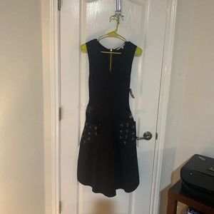 Black Gold Aplique Dress Rachel Roy